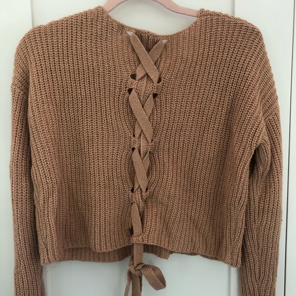 Forever 21 Lace Up Back Sweater - Picture 2 of 2